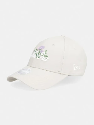 New Era czapka bejsbolówka bawełniana BEADED 940 NEWERA beżowy