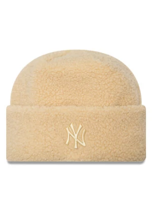 New Era Czapka Borg New York Yankees Cuff Knit Beanie 60580756 Beżowy