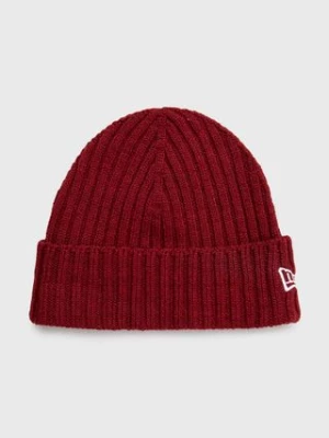 New Era czapka Cuff Beanie kolor bordowy  60364239