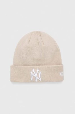 New Era czapka kolor beżowy z cienkiej dzianiny NEW YORK YANKEES