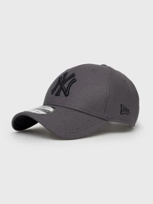 New Era Czapka kolor szary z aplikacją 12523906-DKGREY