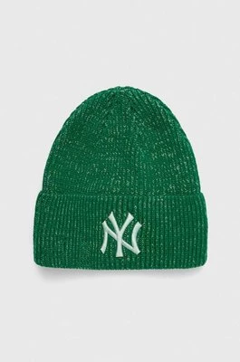 New Era czapka kolor zielony z grubej dzianiny NEW YORK YANKEES