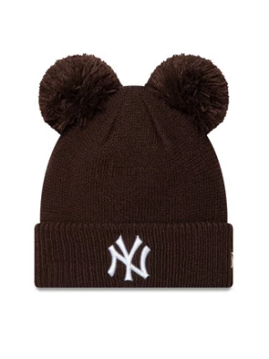 New Era Czapka New York Yankees Double Pom Knit Beanie 60580773 Brązowy