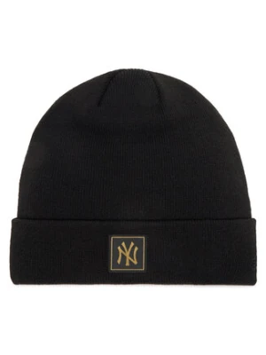 New Era Czapka New York Yankees Metallic Badge Black Cuff Knit Beanie 60424815 Czarny