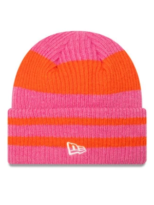 New Era Czapka Stripe Cuff Knit Beanie 60580763 Różowy