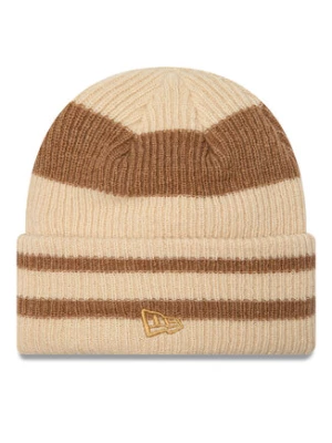 New Era Czapka Stripe Cuff Knit Beanie 60580764 Beżowy