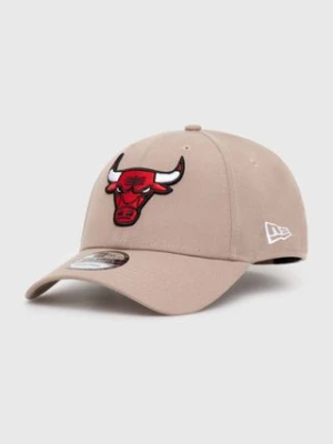 New Era czapka z daszkiem 9Forty Chicago Bulls kolor beżowy z aplikacją 60435239