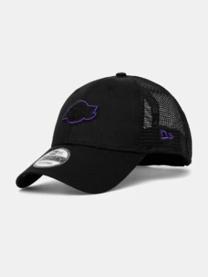 New Era czapka z daszkiem 9FORTY® TRUCKER LOS ANGELES LAKERS kolor czarny z aplikacją 60565548