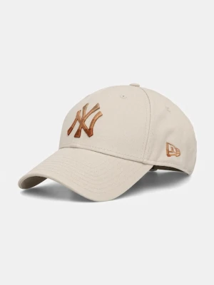 New Era czapka z daszkiem bawełniana 0 kolor beżowy 60691285