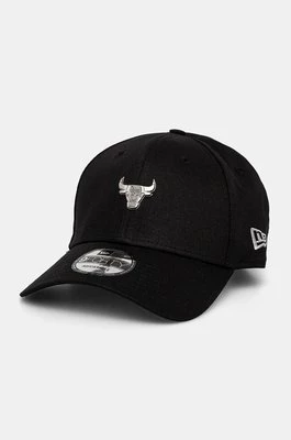 New Era czapka z daszkiem bawełniana CHICAGO BULLS kolor czarny z aplikacją 60565153