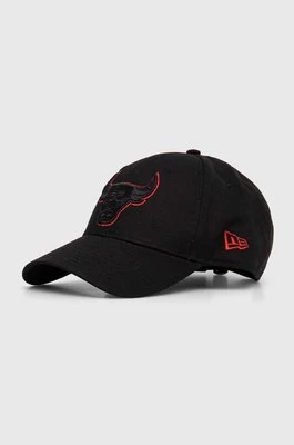New Era czapka z daszkiem bawełniana Chicago Bulls kolor czarny z aplikacją CHICAGO BULLS
