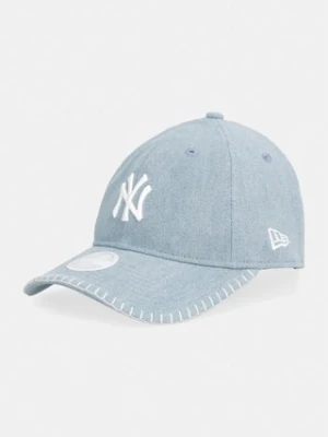 New Era czapka z daszkiem bawełniana DENIM STITCH 9TWENTY®