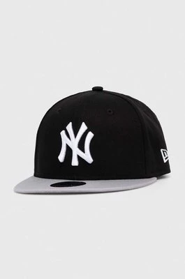 New Era czapka z daszkiem bawełniana dziecięca NEW YORK YANKEES kolor czarny z aplikacją