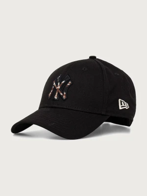 New Era czapka z daszkiem bawełniana FAUX PONY INFILL 9FORTY® czarny