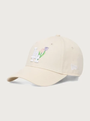 New Era czapka z daszkiem bawełniana FLOWER ICON 9FORTY® beżowy