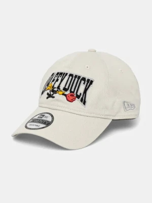 New Era czapka z daszkiem bawełniana kolor beżowy z aplikacją 60595282