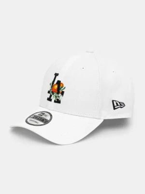 New Era czapka z daszkiem bawełniana kolor biały gładka 60595429