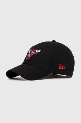New Era czapka z daszkiem bawełniana kolor czarny z aplikacją CHICAGO BULLS