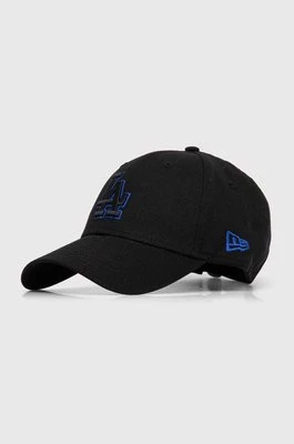 New Era czapka z daszkiem bawełniana kolor czarny z aplikacją LOS ANGELES DODGERS