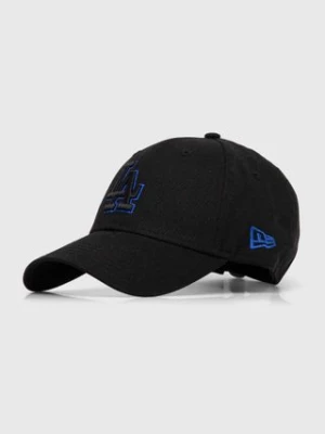 New Era czapka z daszkiem bawełniana kolor czarny z aplikacją LOS ANGELES DODGERS