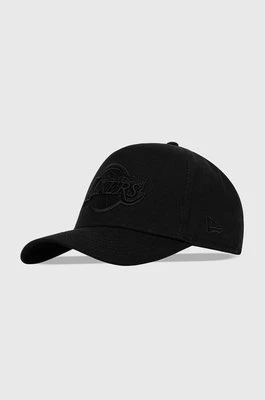 New Era czapka z daszkiem bawełniana kolor czarny z aplikacją LOS ANGELES LAKERS
