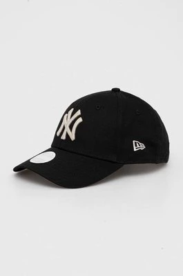 New Era czapka z daszkiem bawełniana kolor czarny z aplikacją NEW YORK YANKEES