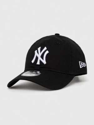 New Era czapka z daszkiem bawełniana kolor czarny z aplikacją NEW YORK YANKEES