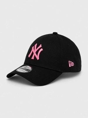 New Era czapka z daszkiem bawełniana kolor czarny z aplikacją NEW YORK YANKEES