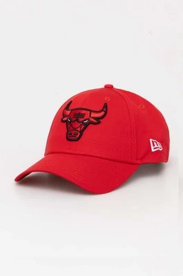 New Era czapka z daszkiem bawełniana kolor czerwony z aplikacją CHICAGO BULLS