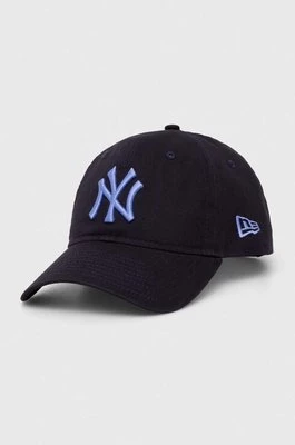 New Era czapka z daszkiem bawełniana kolor granatowy z aplikacją NEW YORK YANKEES