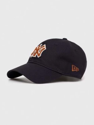 New Era czapka z daszkiem bawełniana kolor granatowy z aplikacją NEW YORK YANKEES