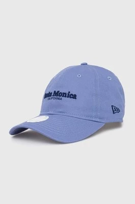 New Era czapka z daszkiem bawełniana kolor niebieski z aplikacją