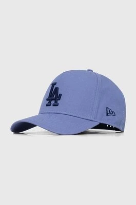 New Era czapka z daszkiem bawełniana kolor niebieski z aplikacją LOS ANGELES DODGERS
