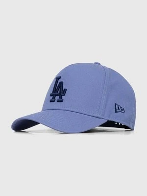 New Era czapka z daszkiem bawełniana kolor niebieski z aplikacją LOS ANGELES DODGERS