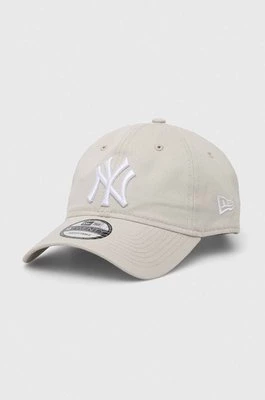 New Era czapka z daszkiem bawełniana kolor szary wzorzysta NEW YORK YANKEES