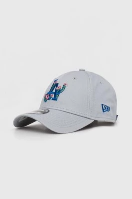 New Era czapka z daszkiem bawełniana kolor szary z aplikacją LOS ANGELES DODGERS