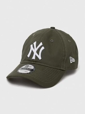 New Era czapka z daszkiem bawełniana kolor zielony wzorzysta NEW YORK YANKEES