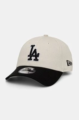 New Era czapka z daszkiem bawełniana LOS ANGELES DODGERS kolor czarny wzorzysta 60565355