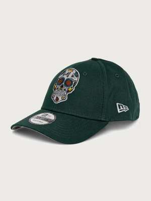 New Era czapka z daszkiem bawełniana NE SKULL 940 DKG zielony