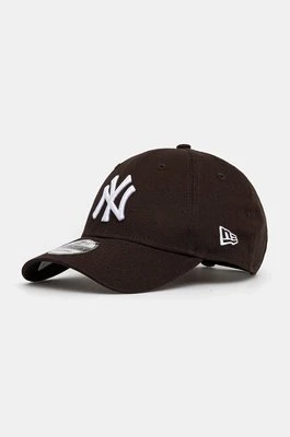 New Era czapka z daszkiem bawełniana NEW YORK YANKEES kolor brązowy z aplikacją 60471458