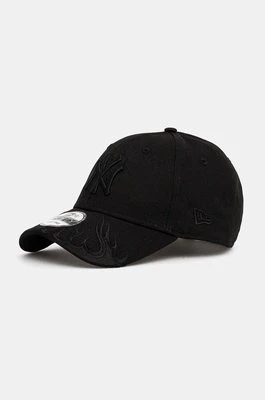 New Era czapka z daszkiem bawełniana NEW YORK YANKEES kolor czarny z aplikacją 60565344