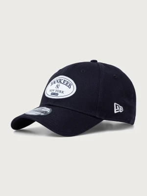 New Era czapka z daszkiem bawełniana PATCH 9FORTY® granatowy