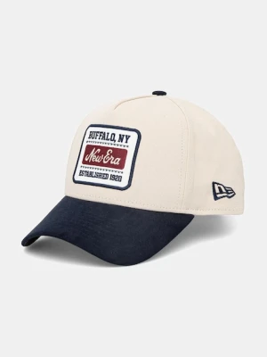 New Era czapka z daszkiem bawełniana PATCH SUEDE E-FRAME