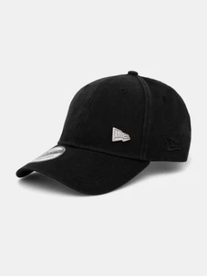 New Era czapka z daszkiem bawełniana PIN 9FORTY® kolor czarny gładka 60565479