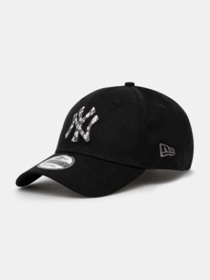 New Era czapka z daszkiem bawełniana SEASONAL INFILL 9FORTY® NEW YORK YANKEES kolor czarny z aplikacją 60565121