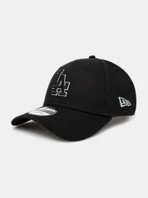New Era czapka z daszkiem bawełniana Team Outline 940 La Dodgers kolor czarny z aplikacją 60595206