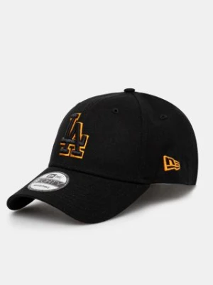 New Era czapka z daszkiem bawełniana TEAM OUTLINE 9FORTY® LOS ANGELES DODGERS kolor czarny z aplikacją 60565117