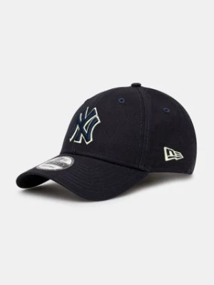 New Era czapka z daszkiem bawełniana TEAM OUTLINE 9FORTY® NEW YORK YANKEES kolor granatowy z aplikacją 60565115