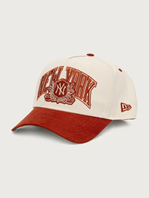 New Era czapka z daszkiem bawełniana WORDMARK SUEDE E-FRAME beżowy