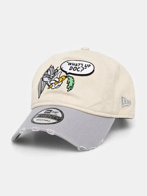 New Era czapka z daszkiem BUGS BUNNY kolor beżowy z aplikacją 60565325